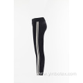 Black velvet slim trousers jogger pants